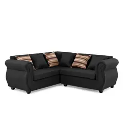 DECOOUTLET - Seccional Milán 3.2 Tela Gris Oscuro