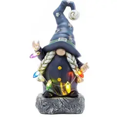 GENERICO - Decoración para jardín GNOMO AZUL a pilas