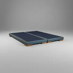 BLOCCARE - Base de Cama King Box 8 cm (Gris)- Con Pata de Madera 4.5 cm (Con Refuerzo)