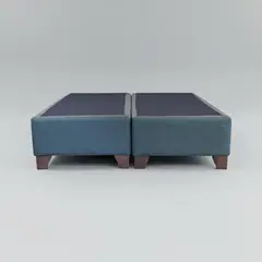 BLOCCARE - Base de Cama King Box 30 cm (Gris)- Con Pata De Madera 11 cm (Sin Refuerzo)