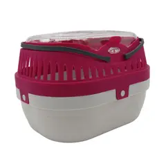 GENERICO - Transportador Mediano Alojamiento Hámsteres Jerbos Vinotinto con Beige