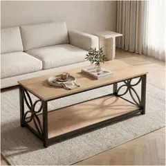 HOMER DESIGN - Mesa De Centro Minimalista Con Cubierta De Melamina 15 Mm