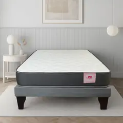 FLOBAL - Cama Europea 1,5 Plazas Base Marengo + Colchón 105x190