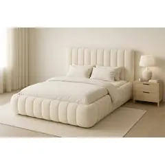 GENERICO - Cama Nube 2 Plazas + Colchón 2P Mery Desing 30CM + 2 Almohadas Masel