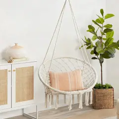 MOVI - Silla Hamaca Colgante para Interior y Exterior Súper Cómoda Decorativa y Fácil de Instalar