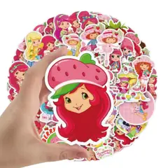 GENERICO - Set 50 Stickers Frutillita Kawai Pegatina Clásico Retro