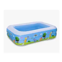 GENERICO - Piscina Rectangular Inflable 2 Anillos para Niños 120cm x 85cm x 32cm