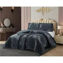 GENERICO - CUBRECAMA TUFTING KING DE VERANO MODERNO ELEGANTE SERIE 3 TF