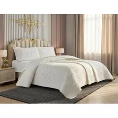 GENERICO - CUBRECAMA TUFTING 2 PLAZA DE VERANO MODERNO ELEGANTE SERIE 3 TF