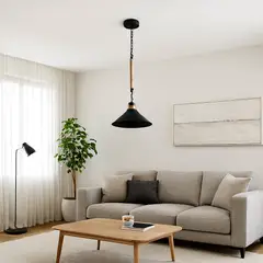 WANT - LAMPARA COLGANTE CAÑAMO PORTA E27 DISEÑO VINTAGE