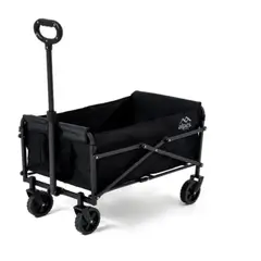 ALPES - Carro Transporte Plegable Camping Arrastre 78cm Negro