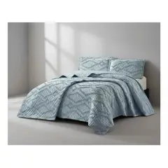 GENERICO - CUBRECAMA 1.5 PLAZA TUFTING RELIEVE DIAMANTE DE VERANO MODERNO ELEGANTE SERIE 2 TF