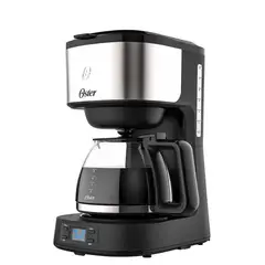 OSTER - Cafetera Bvstdc10ss Automática Negra Y Plateada Filtro