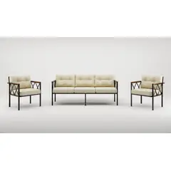 GENERICO - Juego de Living de Terraza Safir Beige , 5 Personas