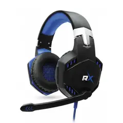 REPTILEX - Audífono Gamer RX0014BL Azul 35mm USB Mic LED