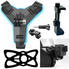 GENERICO - Montura de mentón para casco moto c/ adaptador GoPro