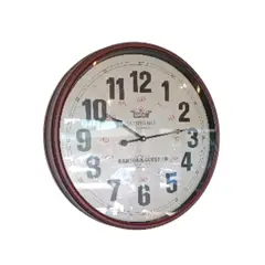 GENERICO - RELOJ DE PARED VINTAGE BURDEO 50 CM METAL