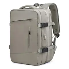 EVERSO - Mochila De Viaje Avión Cabina Expandible Impermeable Usb 40l