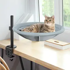 EVERSO - Cama Hamaca Elevada De Escritorio Gatos Giratoria Ajustable