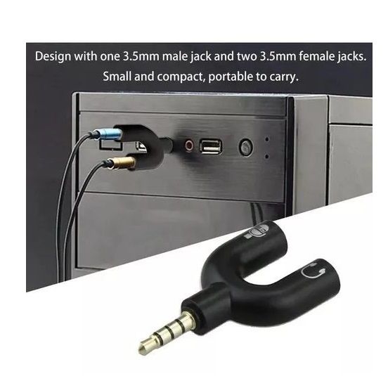 Adaptador audio 35mm Plug Microfono Audifono Ps4