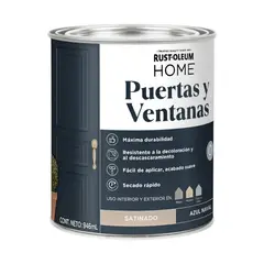 RUST OLEUM - Pinturas Puertas y Molduras Azul Naval Satinado 946mL