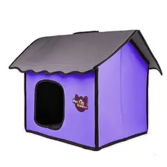 GENERICO - Casa cama plegable de mascotas perro o gato LILA