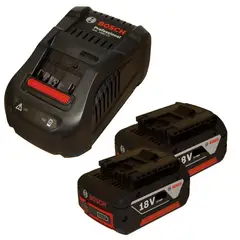BOSCH - Kit Básico 2 Baterías 18V 3,0 Ah + Cargador GAL 1880 CV - 220V