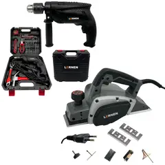 LERNEN - Pack Taladro Percutor + Cepillo Eléctrico Carpintero Lernen.