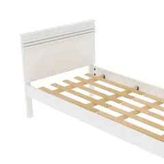 TECNOMOBILI - Cama marquesa tradicional 1 PLAZA BLANCO v.horizontal