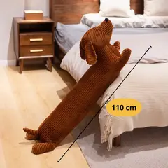 GENERICO - Peluche Perro Salchicha Suave y Extra Largo Marrón