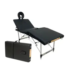 GLOMED - Camilla De Masajes Plegable 4 Cuerpos Aluminio Delux