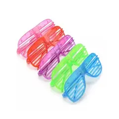 GENERICO - Pack 12 Lentes Anteojos Con Luz Led Cotillón Fiesta Colores Variados