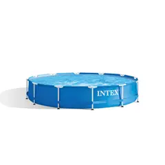INTEX - Piscina Estructural Redonda Metal Frame, 366 x 76 cm, 6.503L, con Bomba.