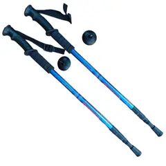 GENERICO - Pack 2 Bastones Trekking Palos Senderismo 3 Tramos Antishock