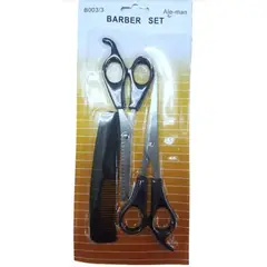 GENERICO - Set 2 tijeras corta pelo y 1 peineta peluqueria