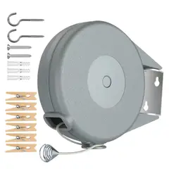 ATURE - Cuerda Para Tender Extensible De + 6 Pinzas De Madera