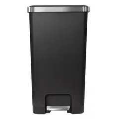 EKO - Basurero plástico Negro con Pedal 45L