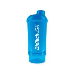 BIOTECH USA - Shaker Doble Compartimiento 500ml CELESTE - Biotechusa