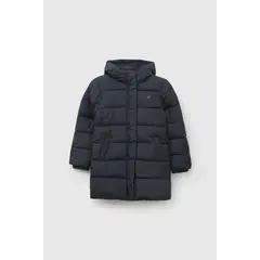 COLLOKY - Parka Escolar de niña Azul con Forro de Fleece