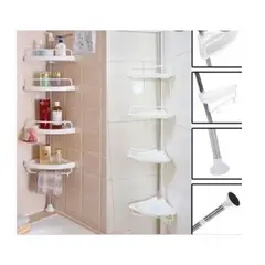GENERICO - Organizador Baño Esquinero Ducha Altura Regulable