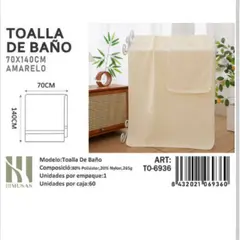 ANGELES DEL HOGAR - Toalla de Microfibra Suave 70x140cm Imussa