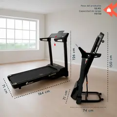 CENTURFIT - Trotadora Eléctrica Plegable 16 Km/h Inclinación Bluetooth