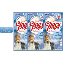 INABA - Snack Para Mascotas Gatos Churu Pops Atún 12 Tubos