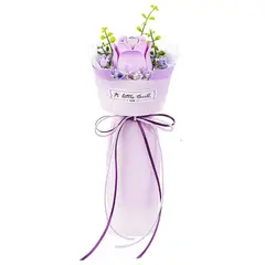 ROBOTIME - Rosa Púrpura 3D Rowood AF021 Ramo Floral DIY en Madera