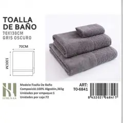 ANGELES DEL HOGAR - TOALLAS 100% ALGODON CON DETALLES BORDADOS 70X140