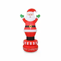 GENERICO - Santa Claus Inflable 180 Cm Led Decoración Viejito Pascuero Blanco