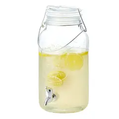 PASTELERIUS - Dispensador De Bebidas Jarro De Vidrio Para Jugos Jarra 38l Dispensador Portátil Con Grifo Jarro