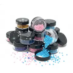 GENERICO - PACK 50 CAJAS TRANSPARENTES TAPA NEGRA ALMACENAJE