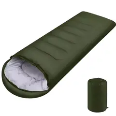 GENERICO - Saco De Dormir Ultraliviano, Térmico, 3 Estaciones Con Gorro Verde