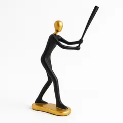 COLETTE - Figura Decorativa Hombre Jugando Beisbol Elegante y Contemporánea